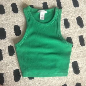 H&M Vibrant Green Ribbed Top